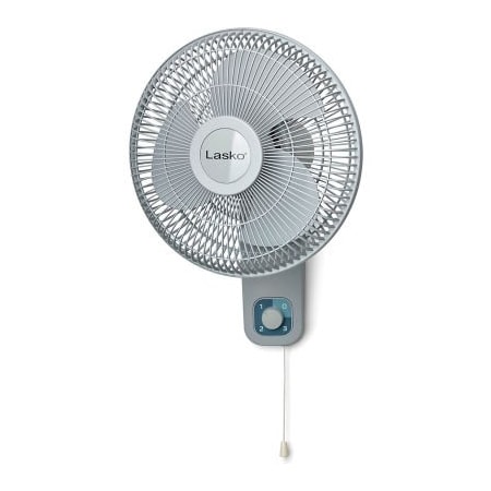 Almo Fulfillment Services Lasko 12in Oscillating Wall Mount Fan, 3 Speed, Gray M12900